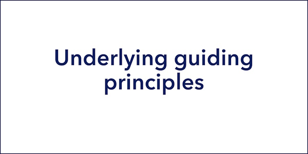 Underlying guiding principles